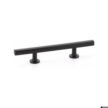Emtek Freestone Extended Cabinet Pull with 3-1/2 in Center to Center Flat Black Finish 86682US19